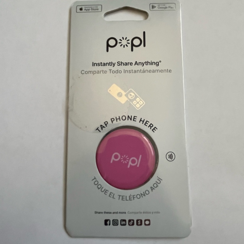Popl Instantly Share Anything Pink New